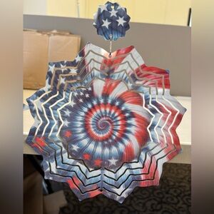 NEW Patriotic Star Wind Spinner